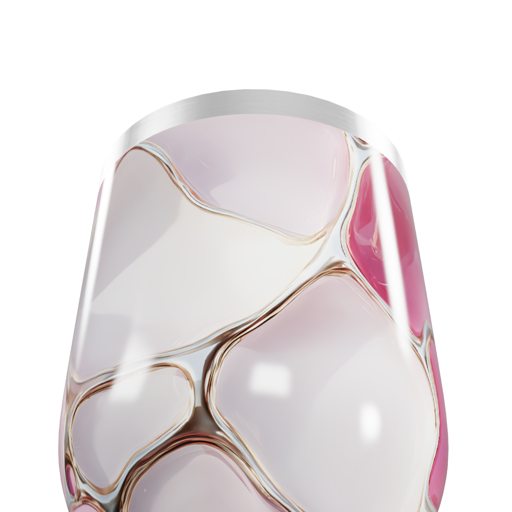 Copo Térmico Slim - Estampa Abstrata Rosa