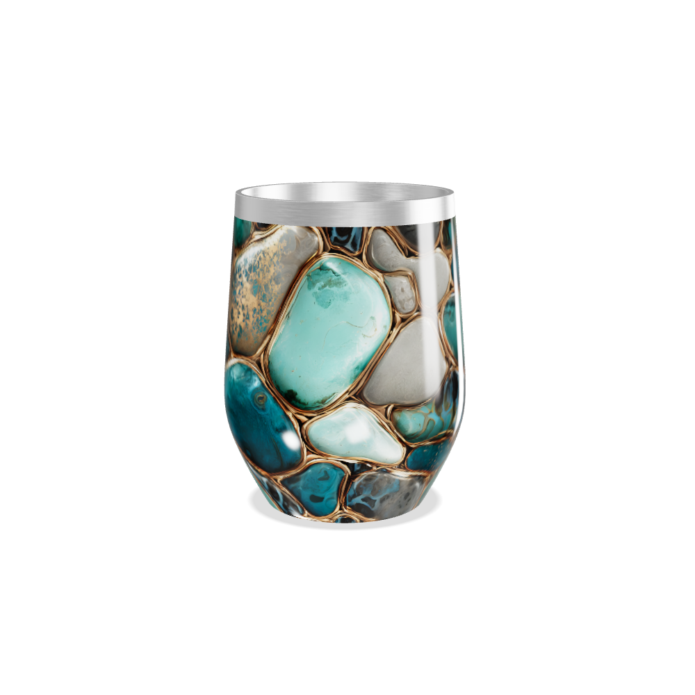 Copo Térmico Slim - Estampa Pedra Azul