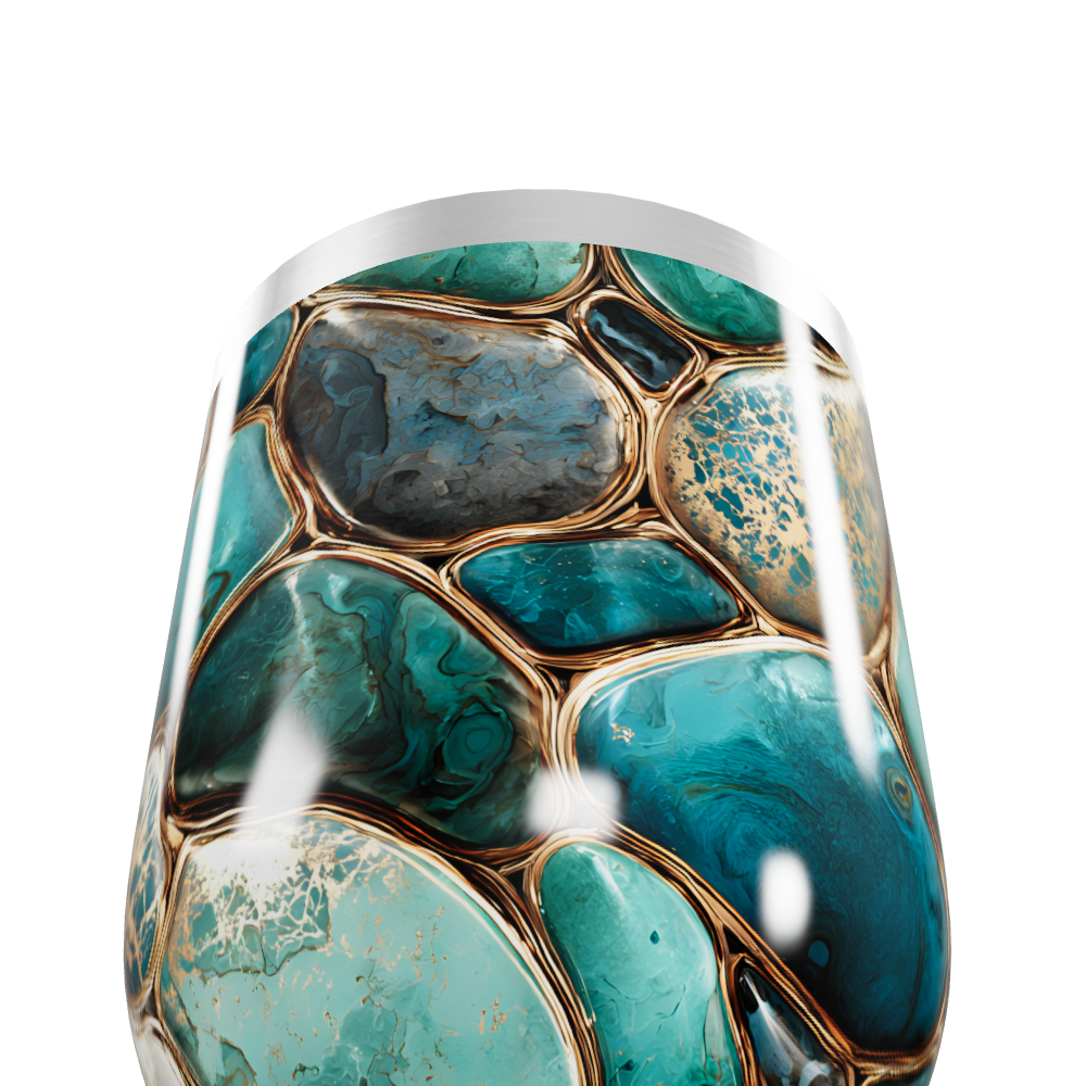 Copo Térmico Slim - Estampa Pedra Azul