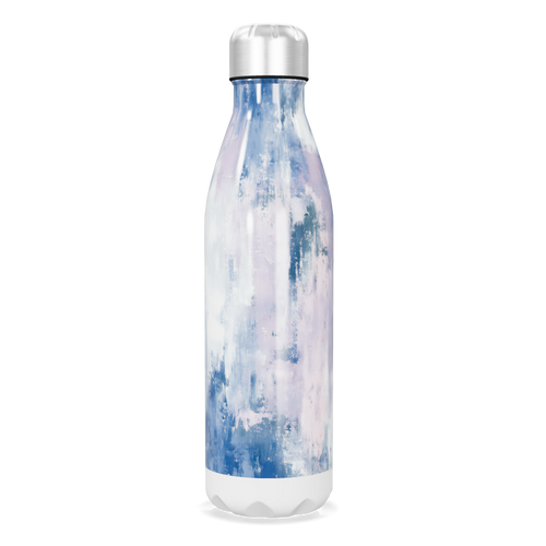 Garrafa Inox Pintura Azul e Rosa
