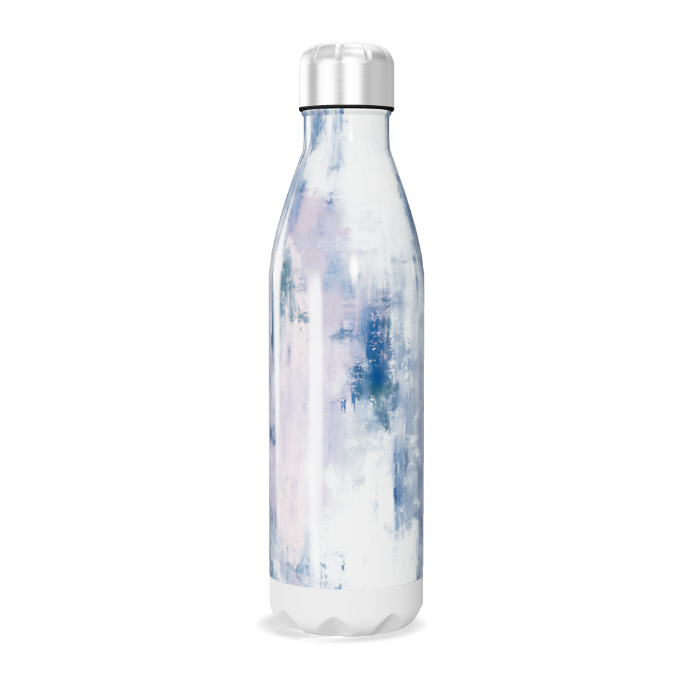 Garrafa Inox Pintura Azul e Rosa