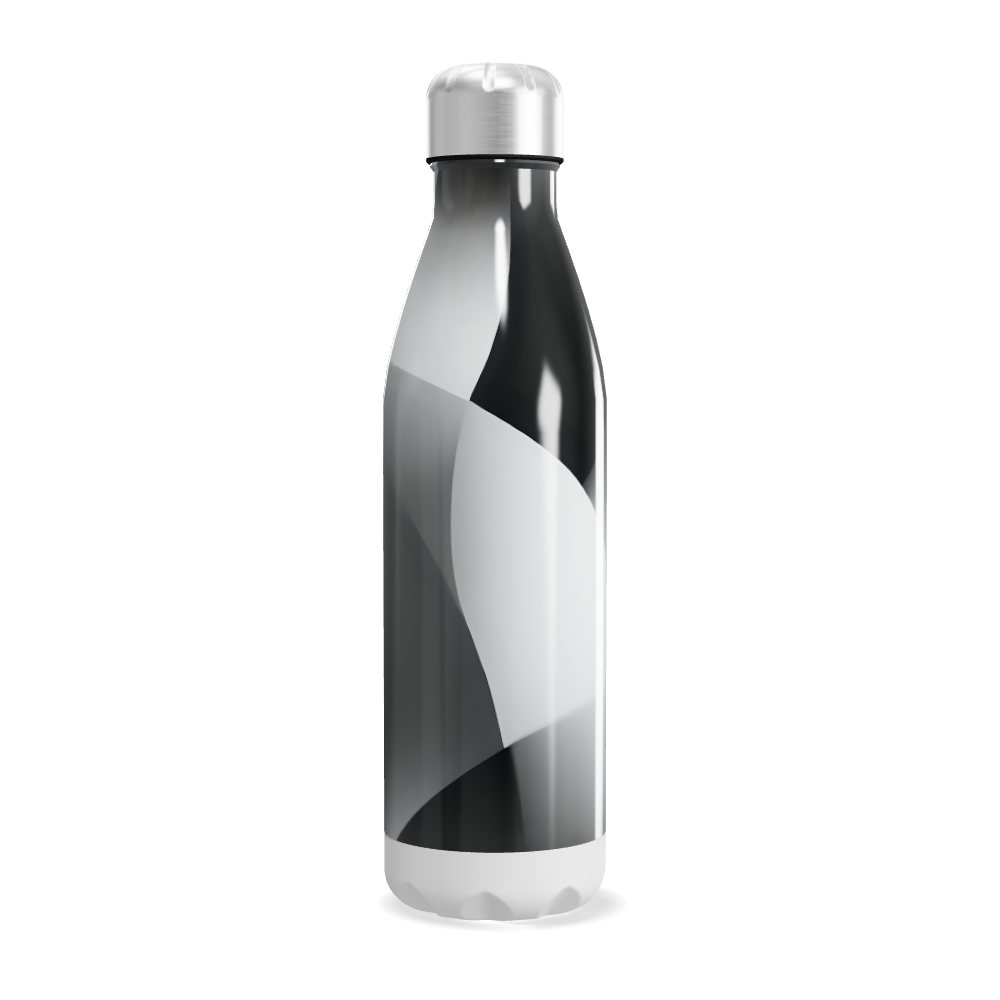 Garrafa Inox Preto Branca 500ml