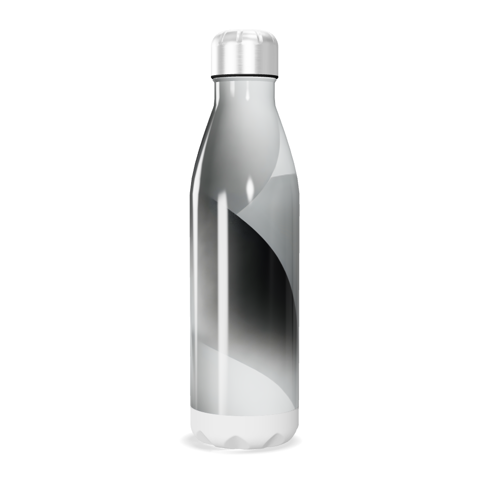 Garrafa Inox Preto Branca 500ml