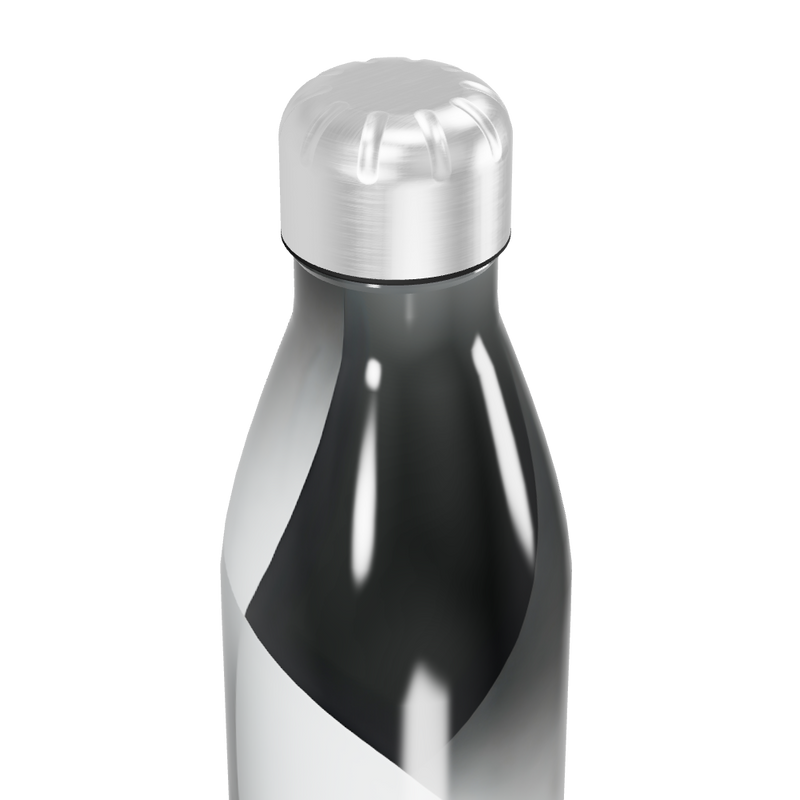 Garrafa Inox Preto Branca 500ml