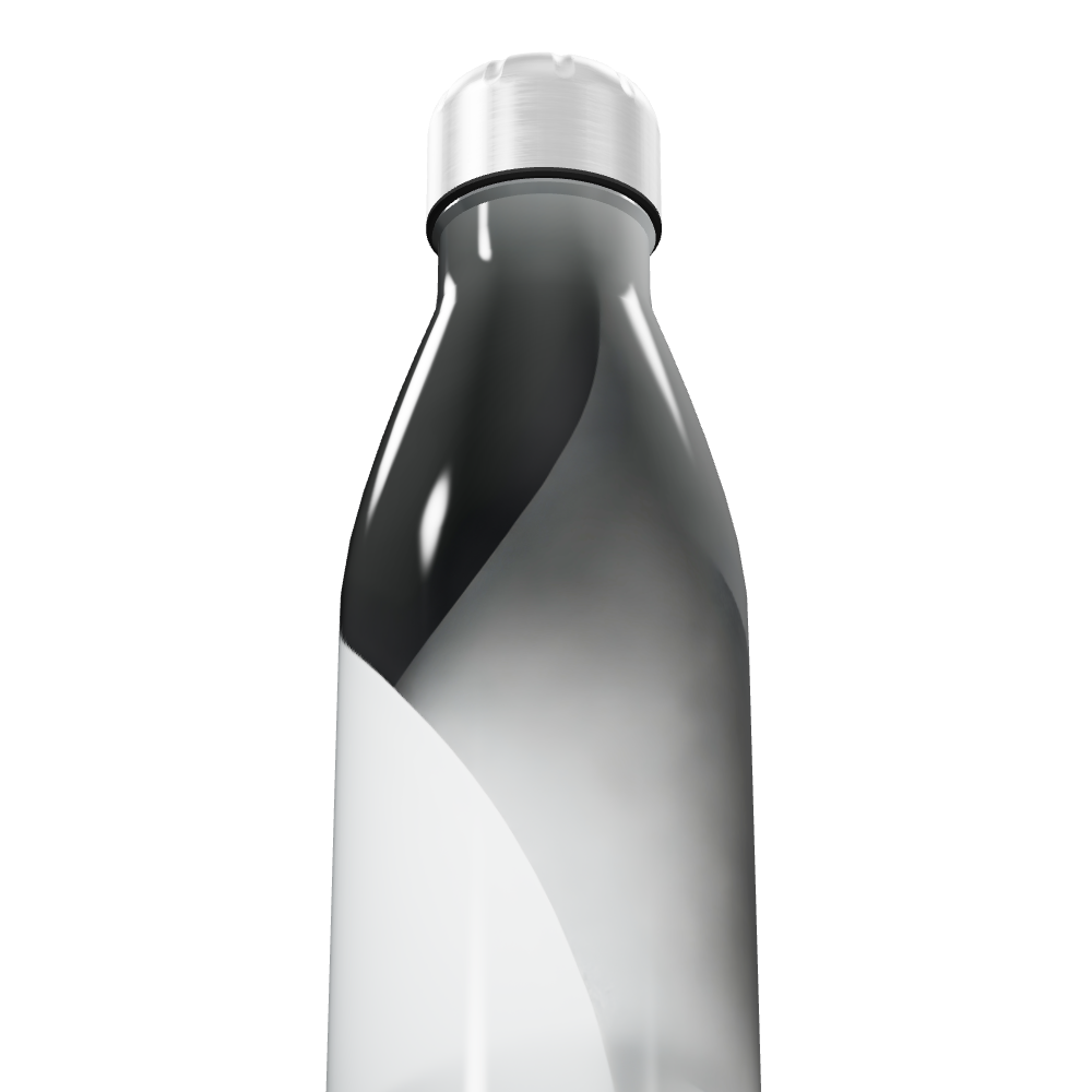 Garrafa Inox Preto Branca 500ml