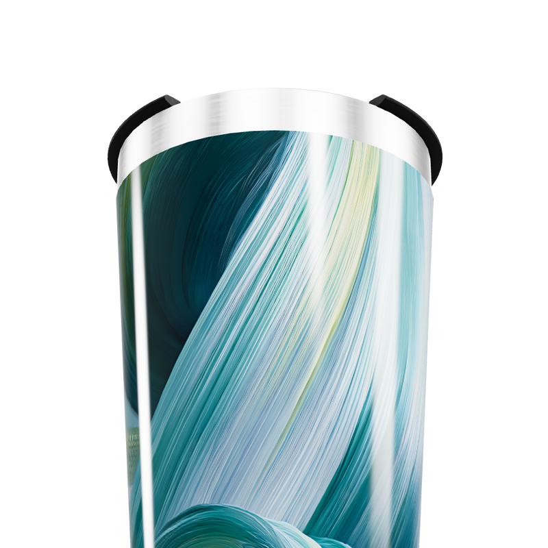 Copo Térmico - Estampa Abstrata Azul