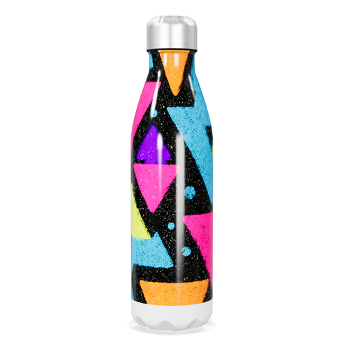 Garrafa Inox - Estampa Geométrica Colorida
