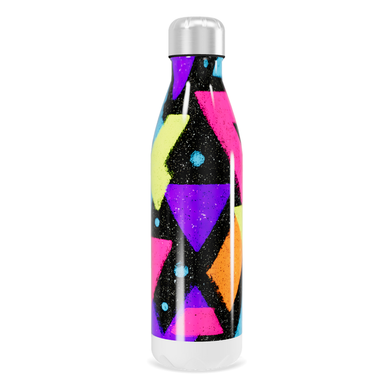 Garrafa Inox - Estampa Geométrica Colorida