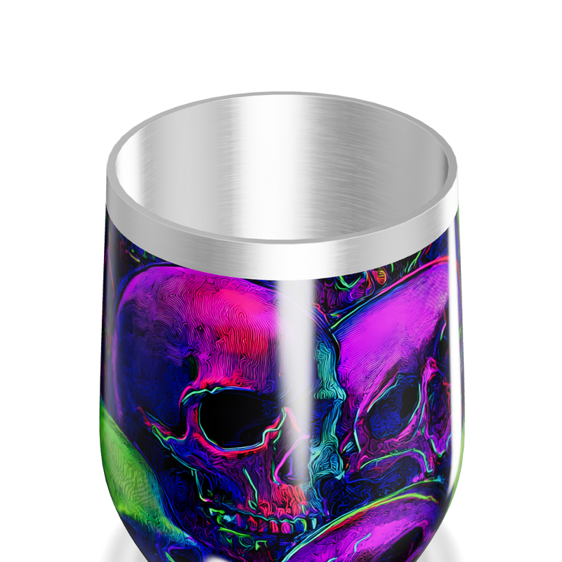 Copo Térmico Slim - Estampa Caveira Neon