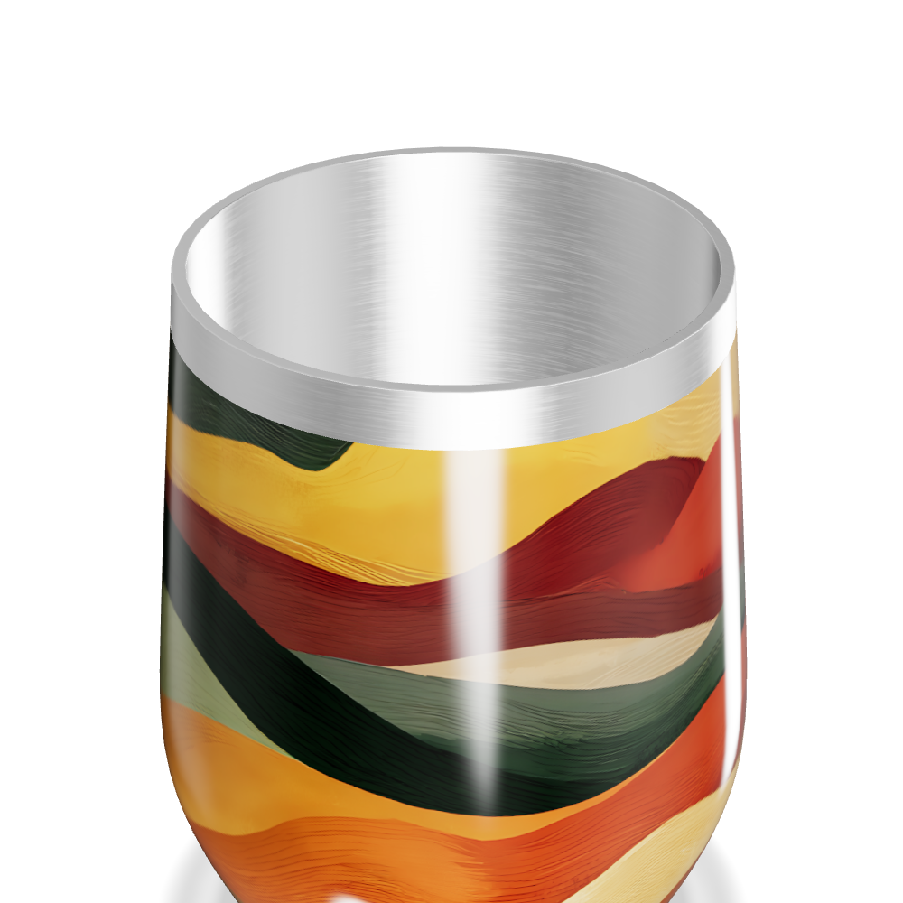 Copo Térmico Slim - Estampa Ondas Coloridas