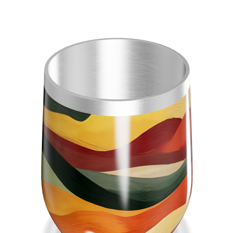 Copo Térmico Slim - Estampa Ondas Coloridas