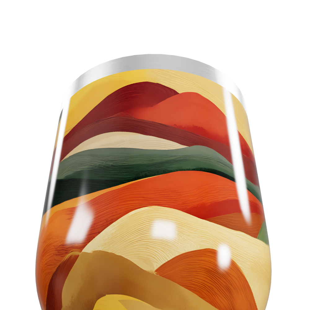 Copo Térmico Slim - Estampa Ondas Coloridas