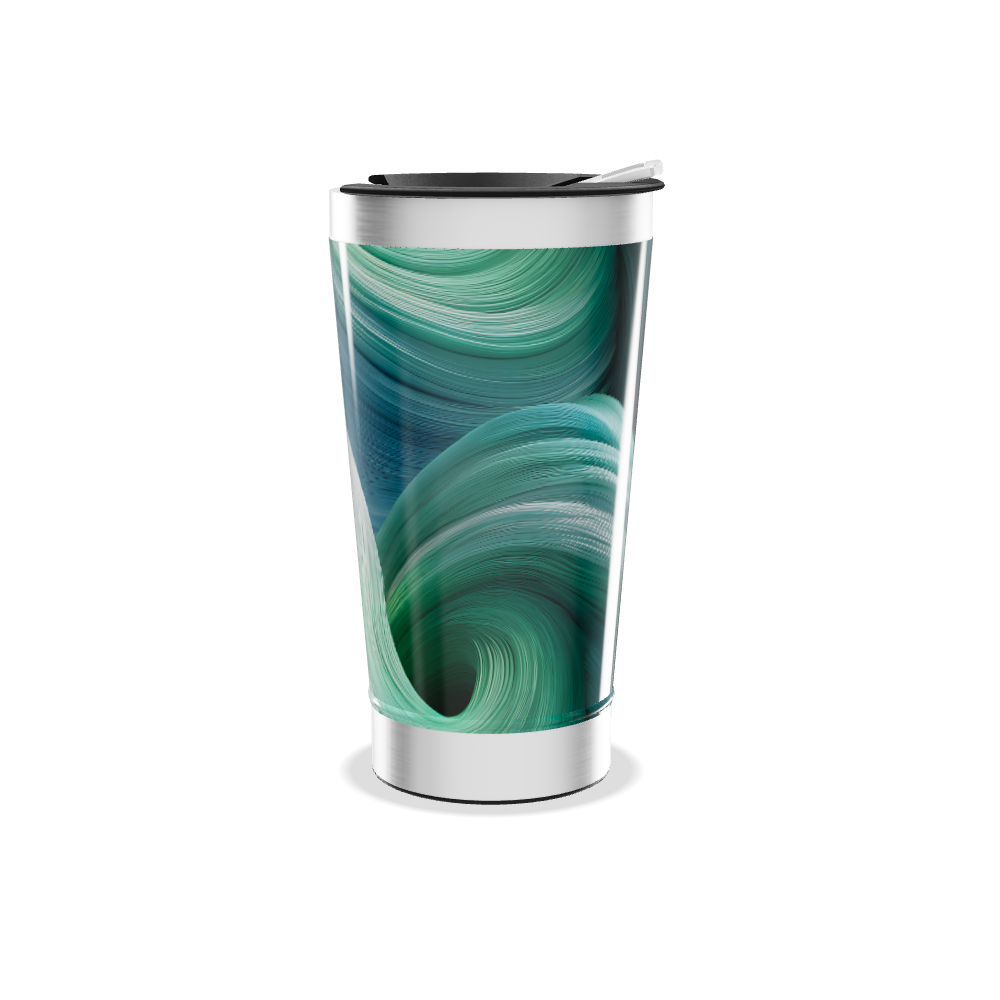 Copo Térmico - Estampa Azul e Verde