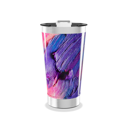 Copo Térmico - Colorido com Arte Abstrata