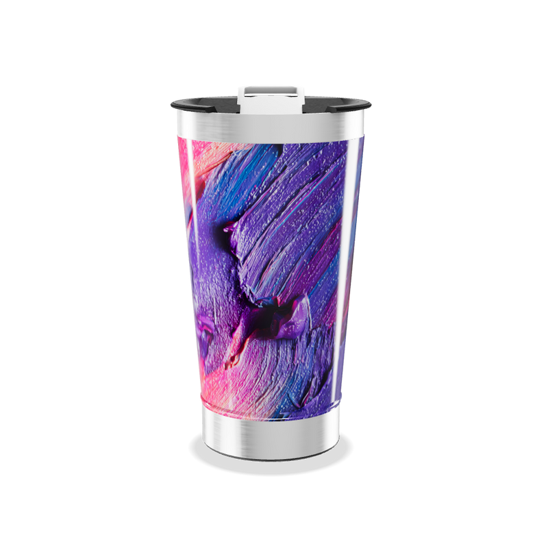 Copo Térmico - Colorido com Arte Abstrata