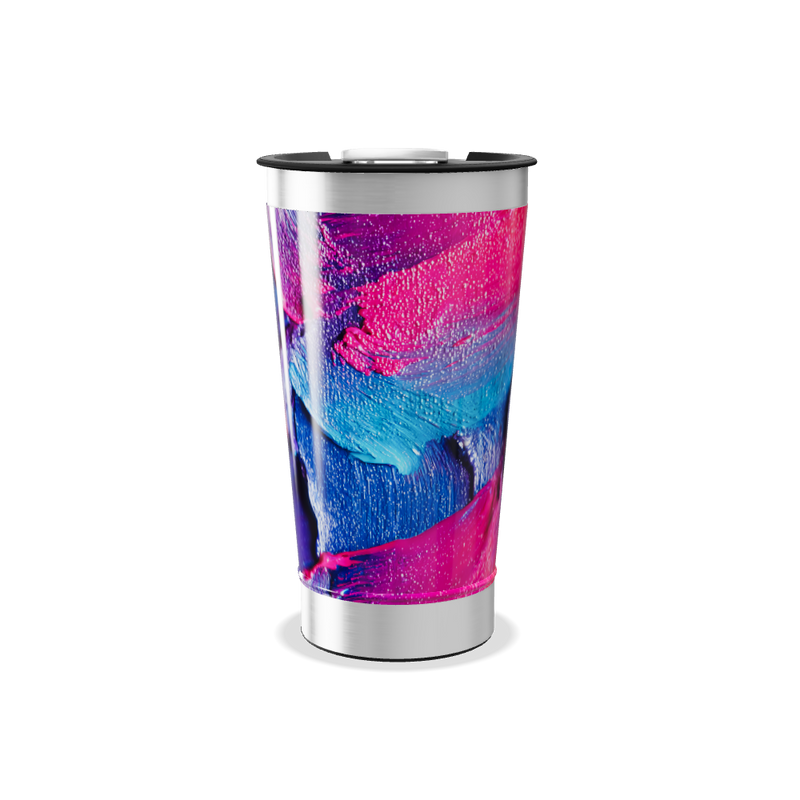 Copo Térmico - Colorido com Arte Abstrata