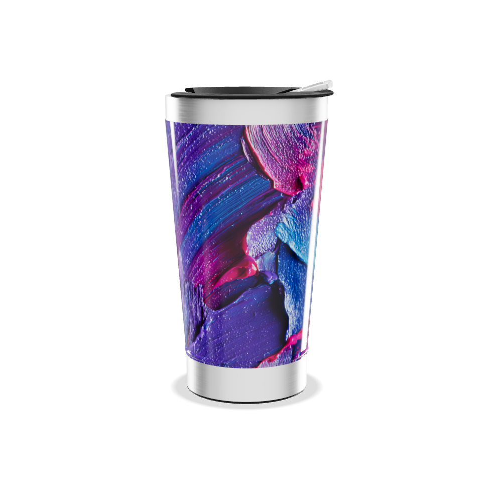Copo Térmico - Colorido com Arte Abstrata