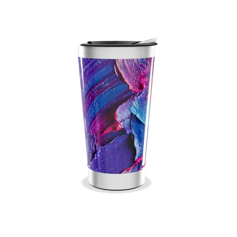 Copo Térmico - Colorido com Arte Abstrata