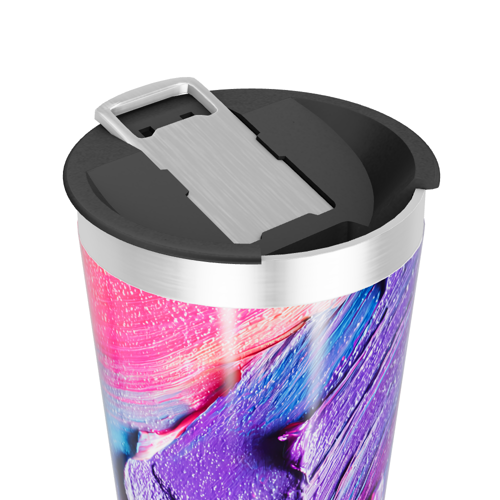 Copo Térmico - Colorido com Arte Abstrata