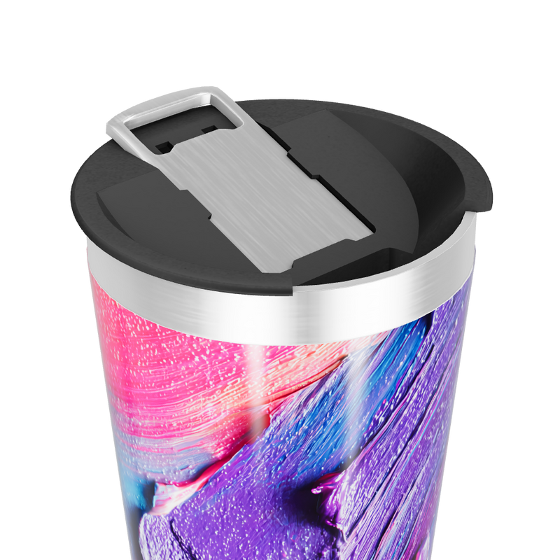 Copo Térmico - Colorido com Arte Abstrata