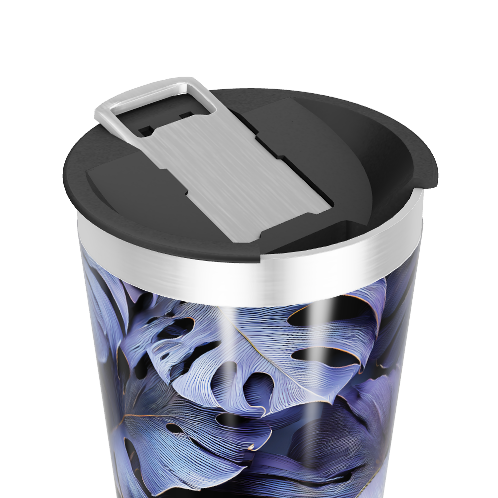 Copo Térmico - Folhagem Azul Aço Inox