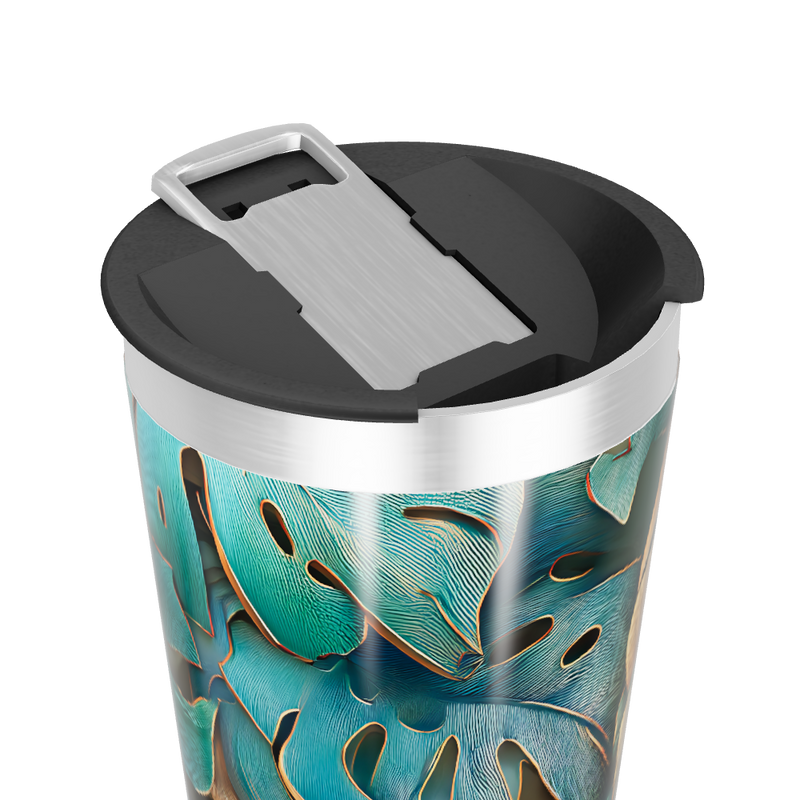 Copo Térmico - Estampa Folhagem Colorida