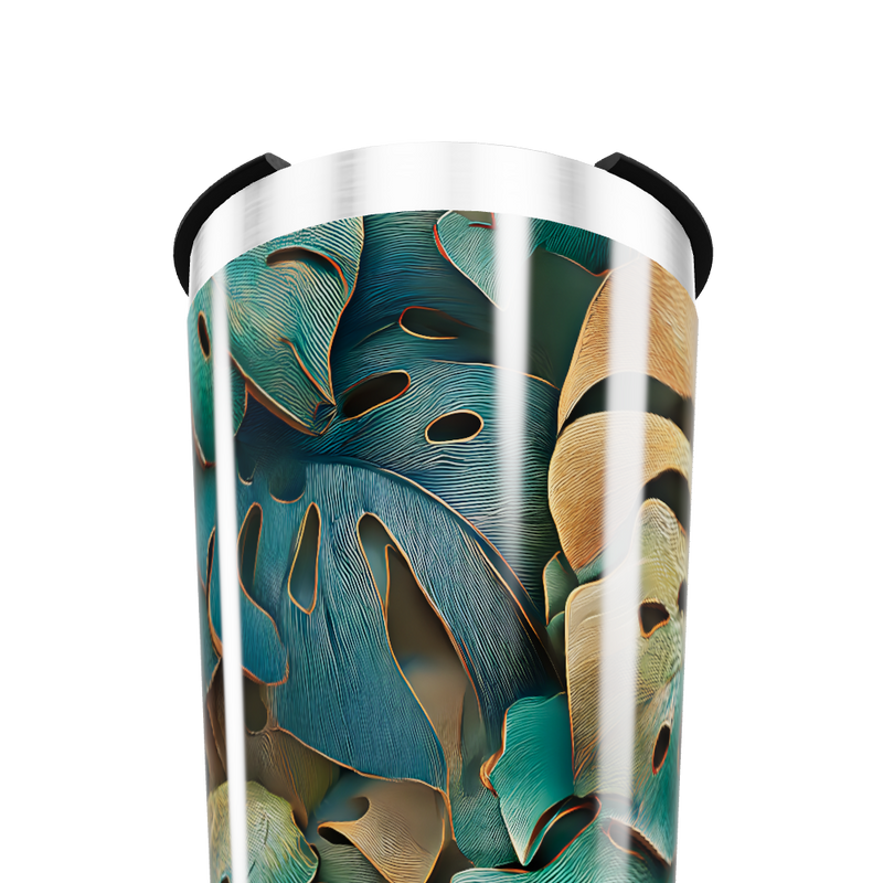 Copo Térmico - Estampa Folhagem Colorida