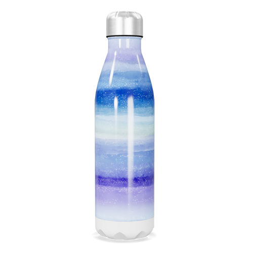 Garrafa Inox - Azul com Estampa Galáxia