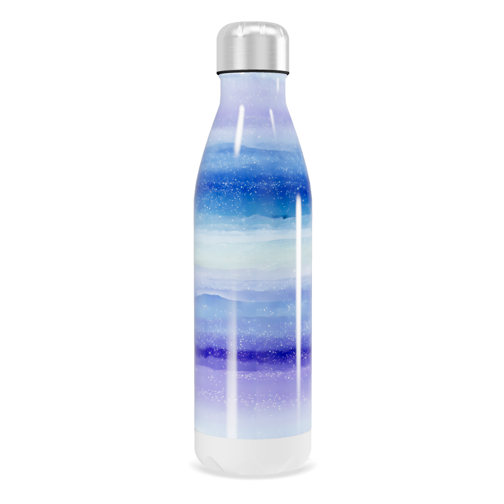 Garrafa Inox - Azul com Estampa Galáxia