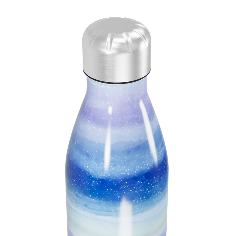 Garrafa Inox - Azul com Estampa Galáxia