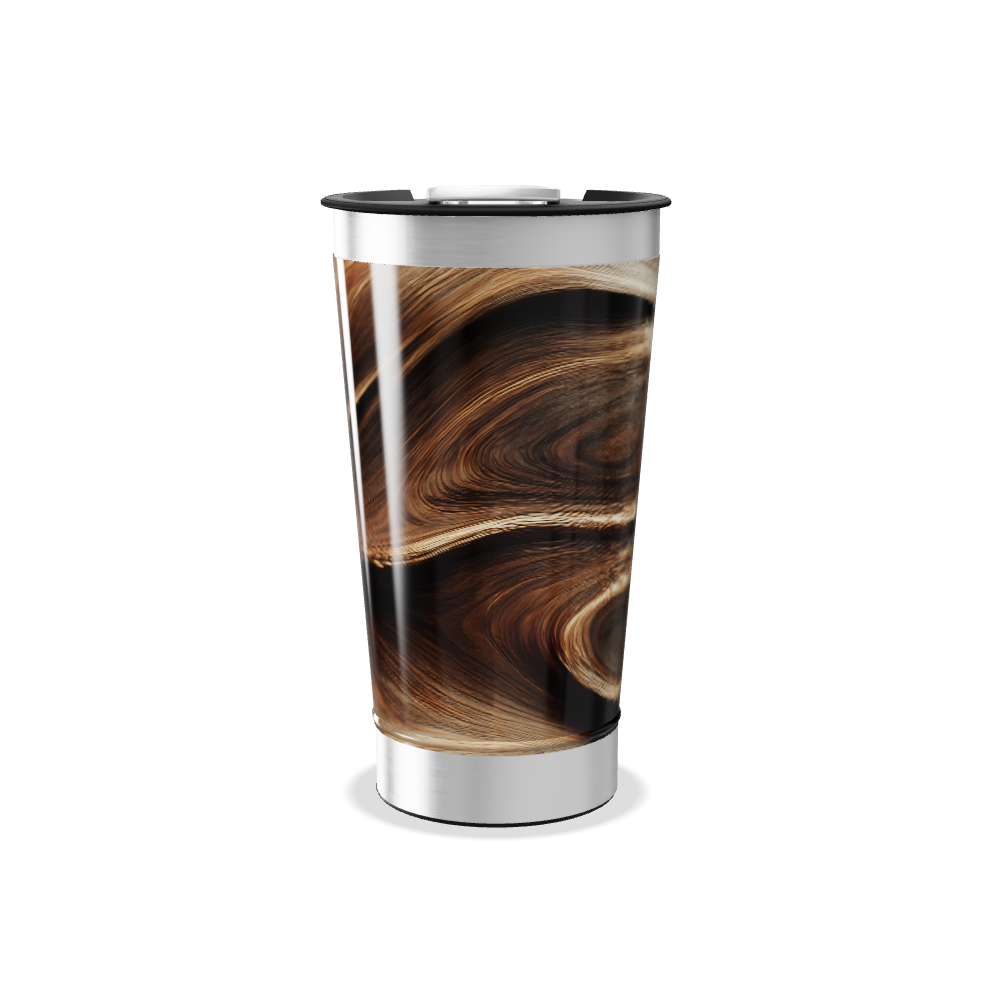 Copo Térmico - Marmorizado Marrom Inox