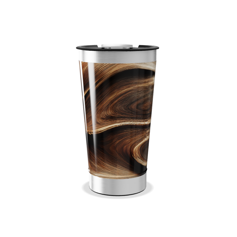 Copo Térmico - Marmorizado Marrom Inox