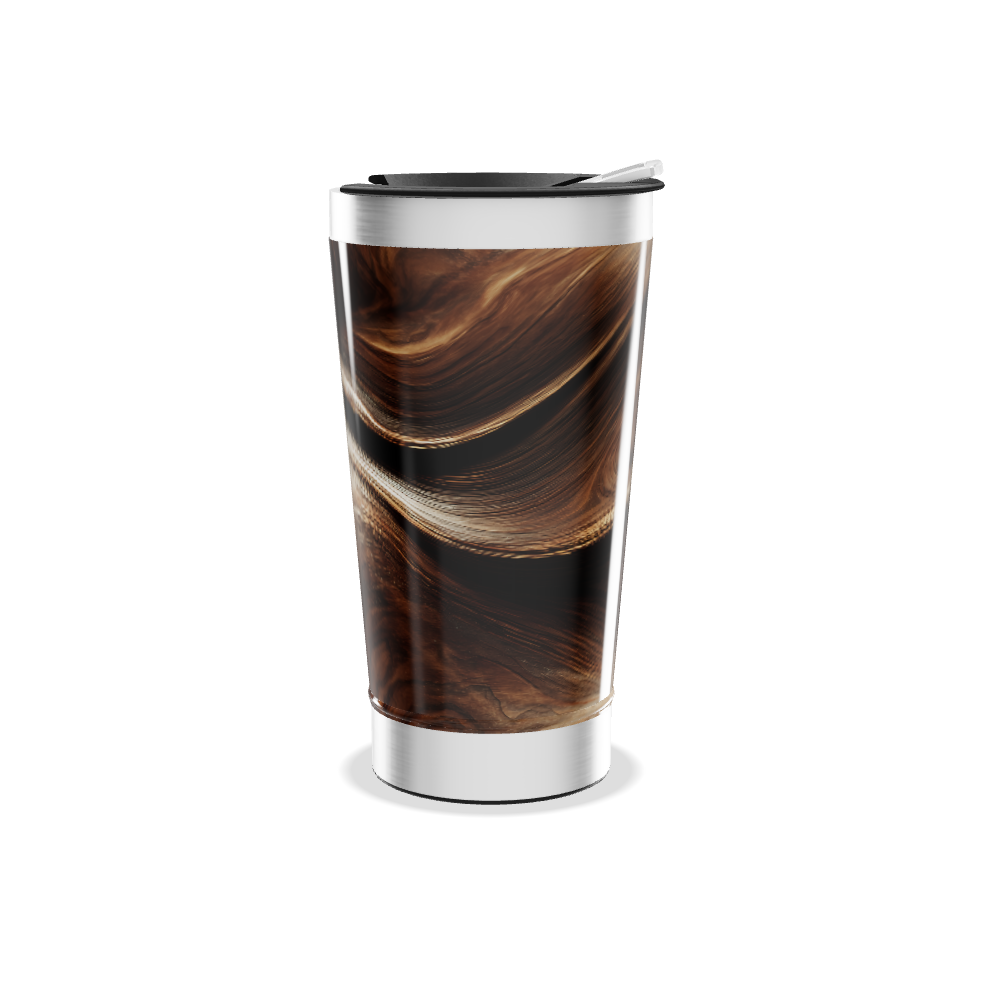 Copo Térmico - Marmorizado Marrom Inox