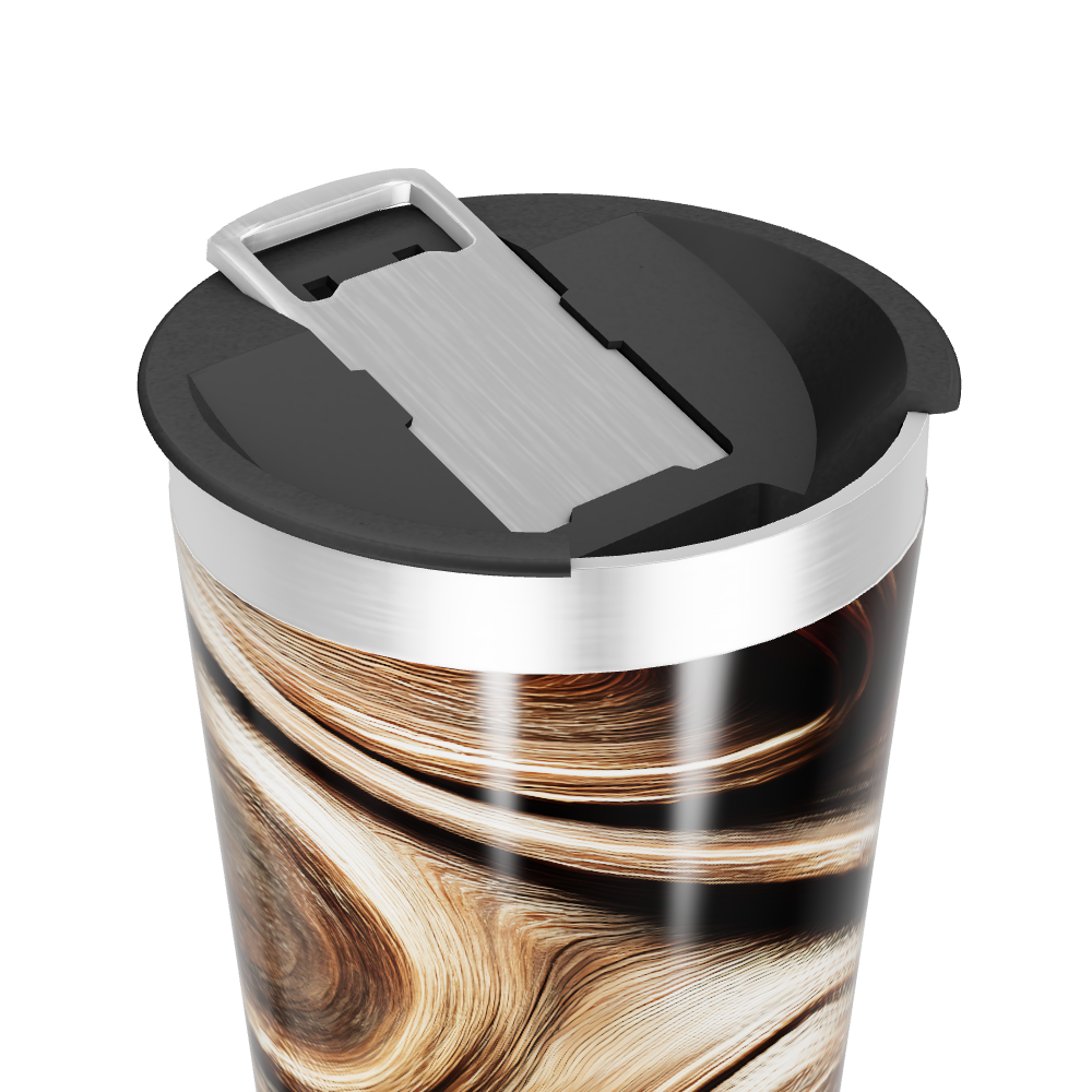 Copo Térmico - Marmorizado Marrom Inox