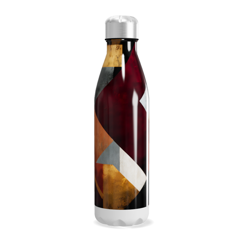Garrafa Inox - Estampa Geométrica Colorida