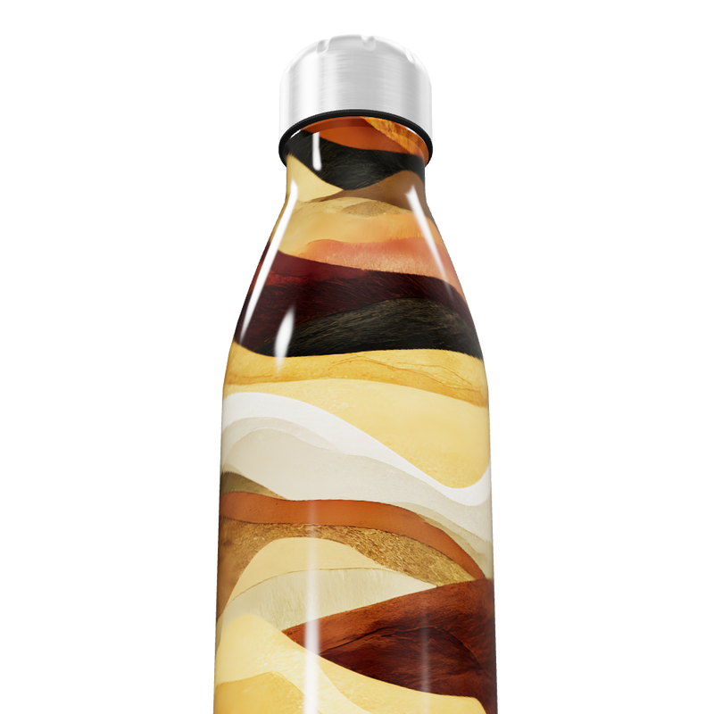 Garrafa Inox - Estampada Ondas Coloridas