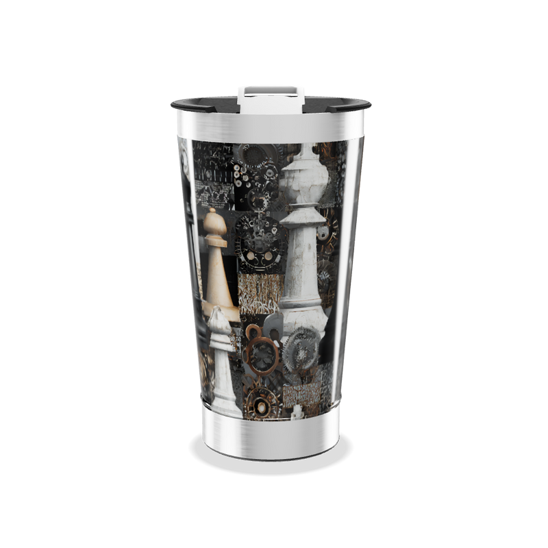 Copo Térmico - Estampa Xadrez Peças