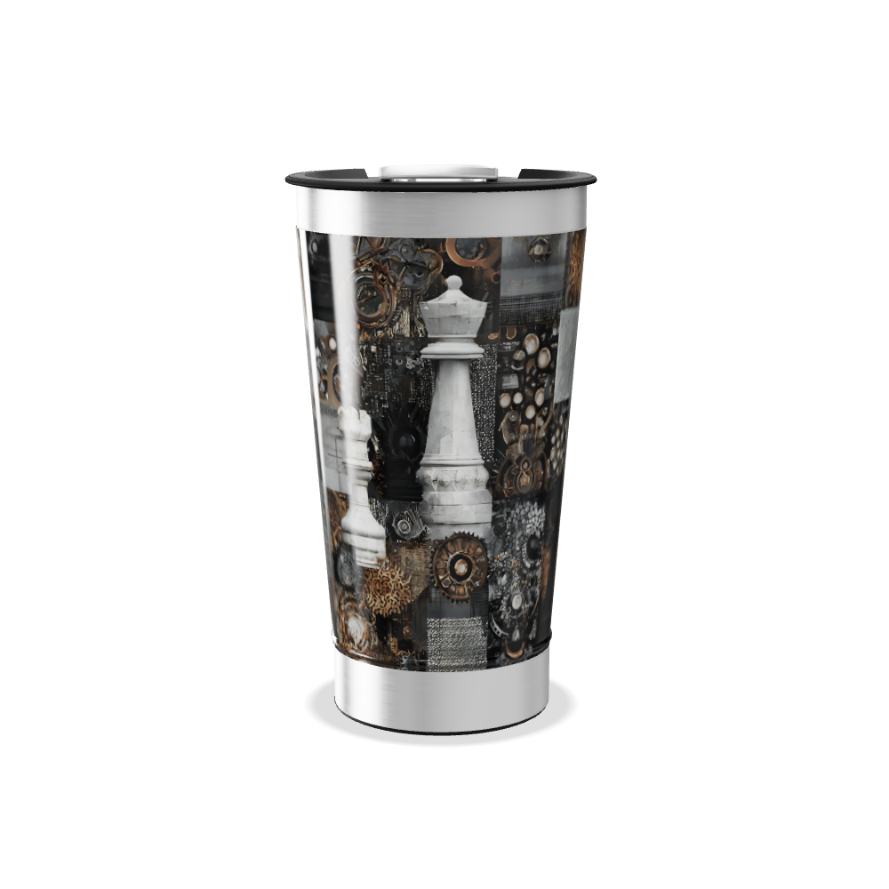 Copo Térmico - Estampa Xadrez Peças