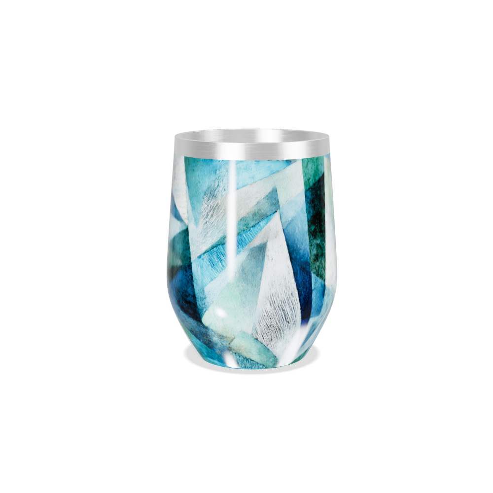 Copo Térmico Slim - Geométrico Azul Inox