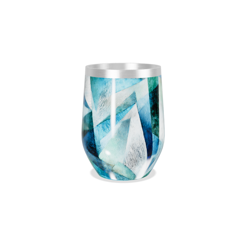 Copo Térmico Slim - Geométrico Azul Inox