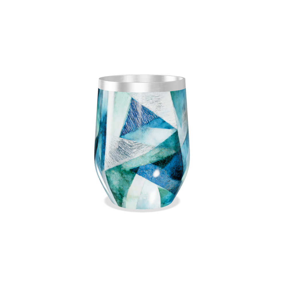 Copo Térmico Slim - Geométrico Azul Inox