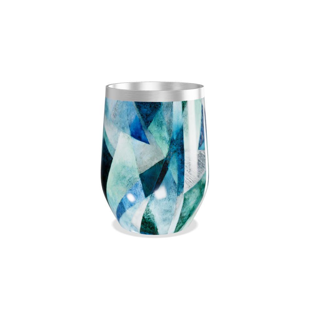 Copo Térmico Slim - Geométrico Azul Inox