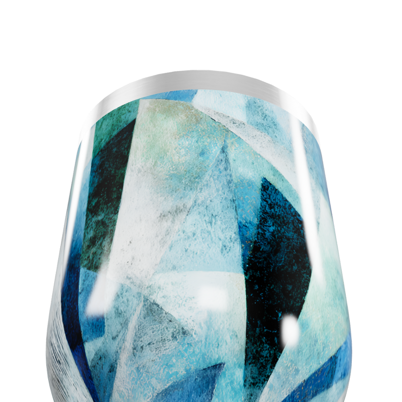 Copo Térmico Slim - Geométrico Azul Inox