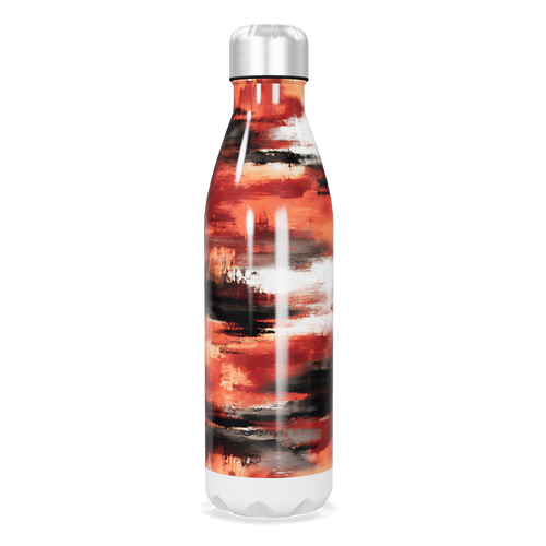 Garrafa Inox - Estampa Vermelha e Preta