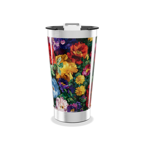 Copo Térmico - Estampa Floral Colorida