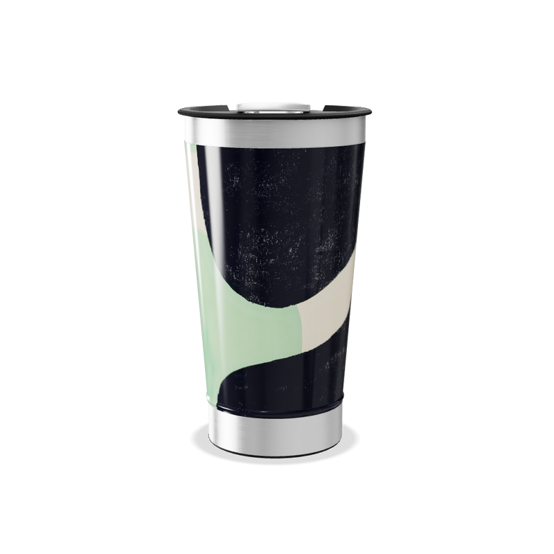 Copo Térmico - Verde com Estampa Preta