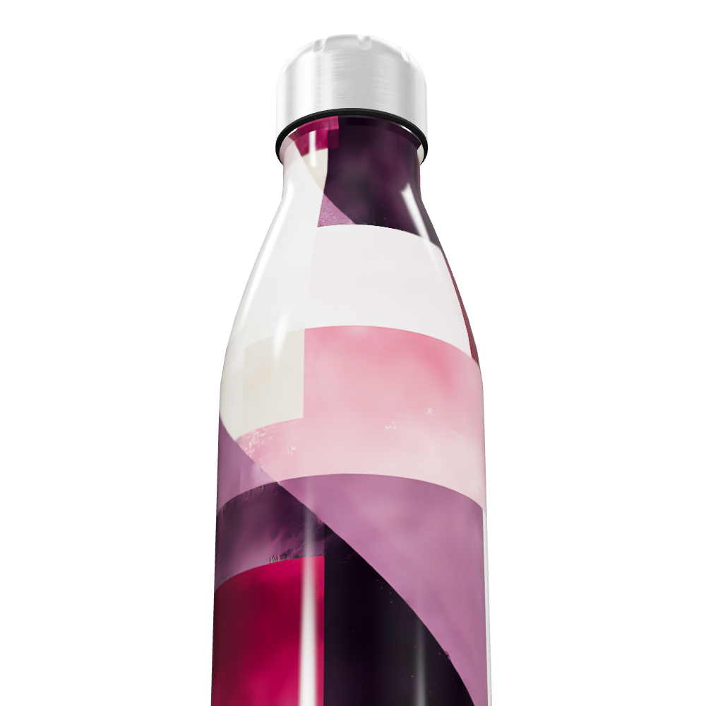 Garrafa Inox - Estampa Geométrica Colorida