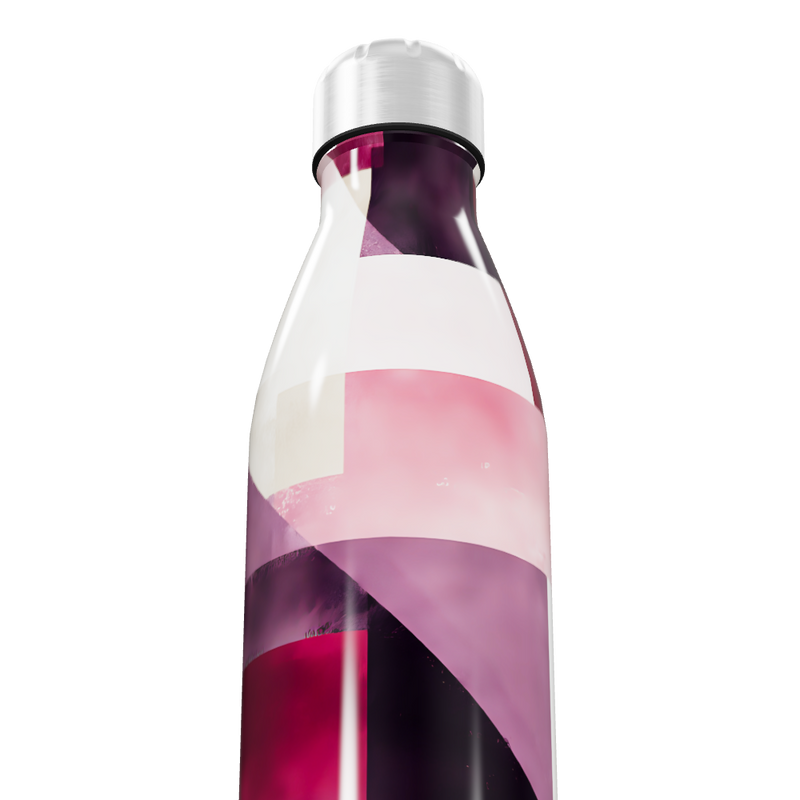 Garrafa Inox - Estampa Geométrica Colorida