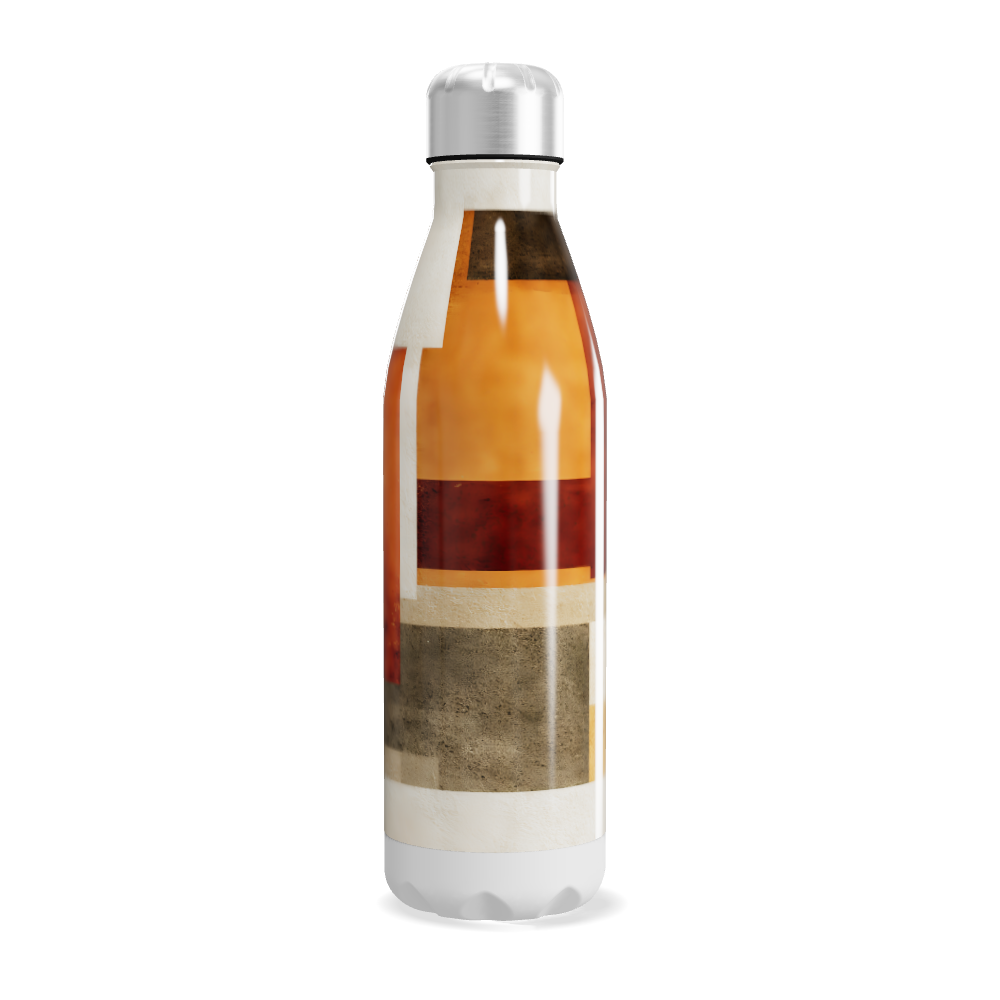 Garrafa Inox - Estampa Geométrica Colorida