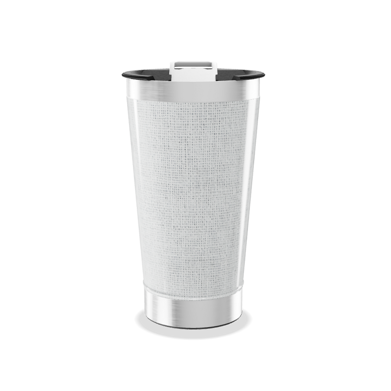 Copo Térmico - Textura Branca Aço Inox